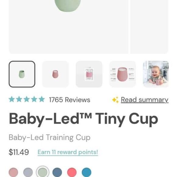 Ezpz learn to drink silicone cup baby toddler sippy cup - Picture 4 of 5